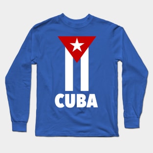 Cuban flag - clean design Long Sleeve T-Shirt